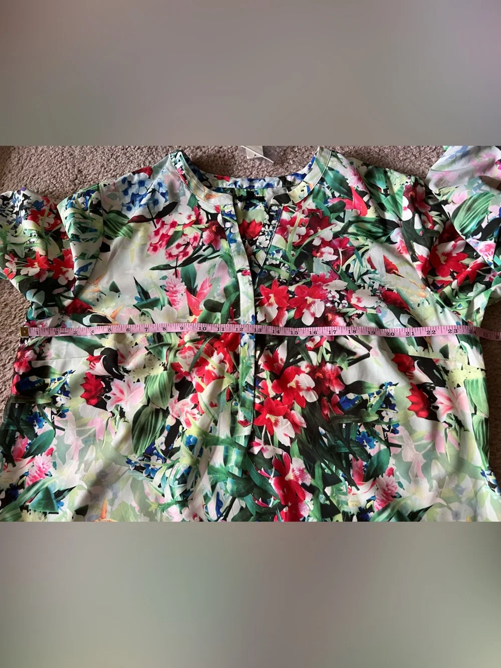 NWT Talbots Popover Multicolor Floral Long-Sleeve Blouse Sz 2X